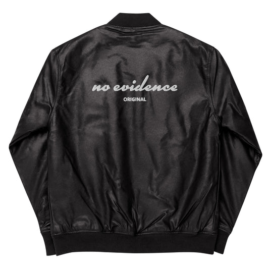 Leather Bomber Jacket embroidered